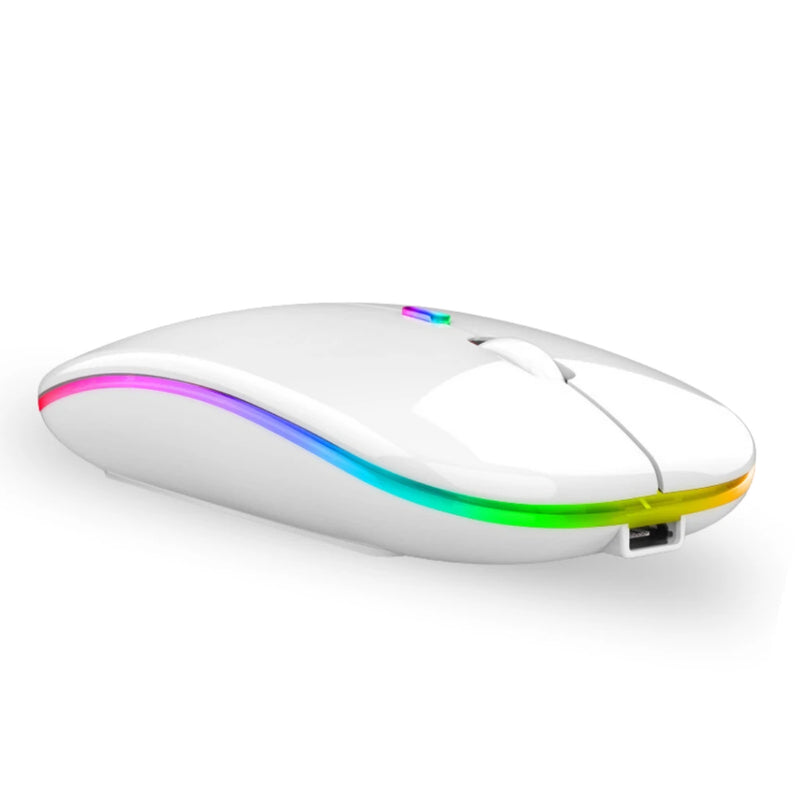 Mouse Wireless Recarregável Led Rgb 2.4 Ghz Sem Fio