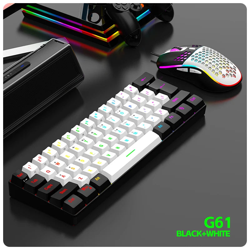 Mini Teclado Gamer 60% à prova d'água