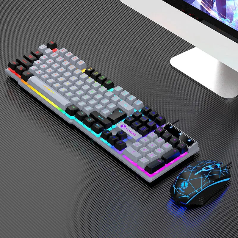 Conjunto de Teclado e Mouse USB.RGB gamer