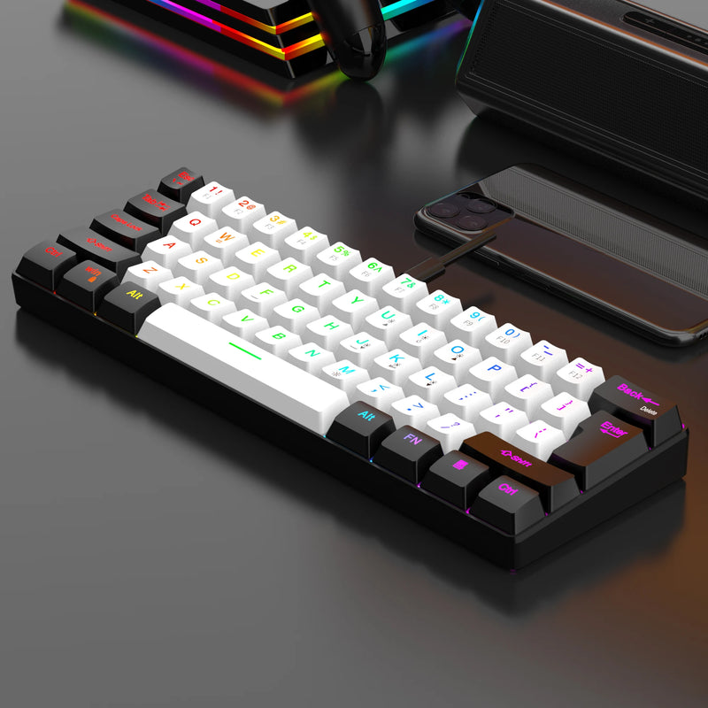 Mini Teclado Gamer 60% à prova d'água